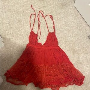 Red Strappy Dress